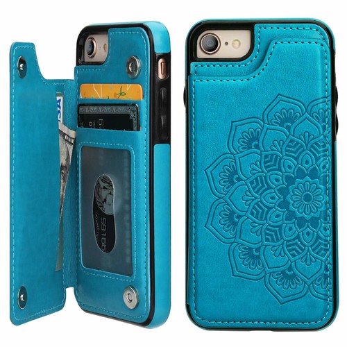 Buy Card Holder Case For Iphone 12 Se2 Xr 11 7 Plus 8 6s Leather Wallet Phone Cover Online In Japan