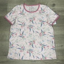 Charter Club Women's Short-Sleeve Sleep Pajama Top Pink Size S 22262