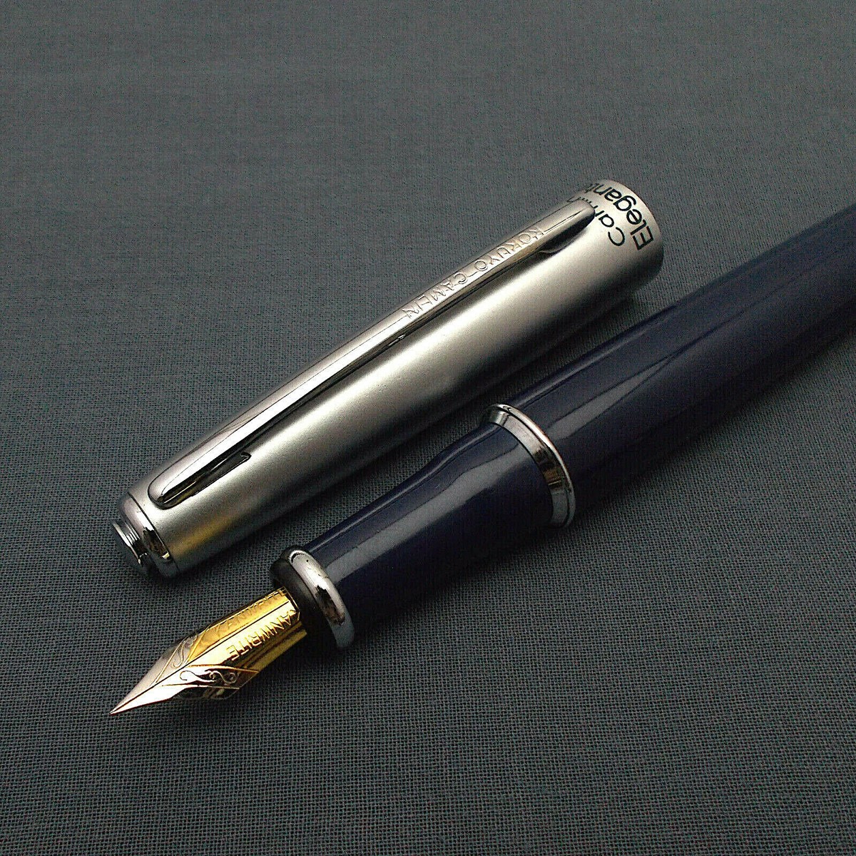 Camlin Elegante Fountain Pen with Semi-Flex Nib Blue