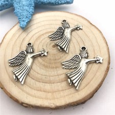MIXED SET- 6 New ANGEL Charms Small Tibetan Silver Alloy ONE EACH Free Shipping 