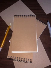 Handmade Sketch Book Paper Pad 25 Sheet 4" x 6" High Quality Spiral 90lb/163 gsm