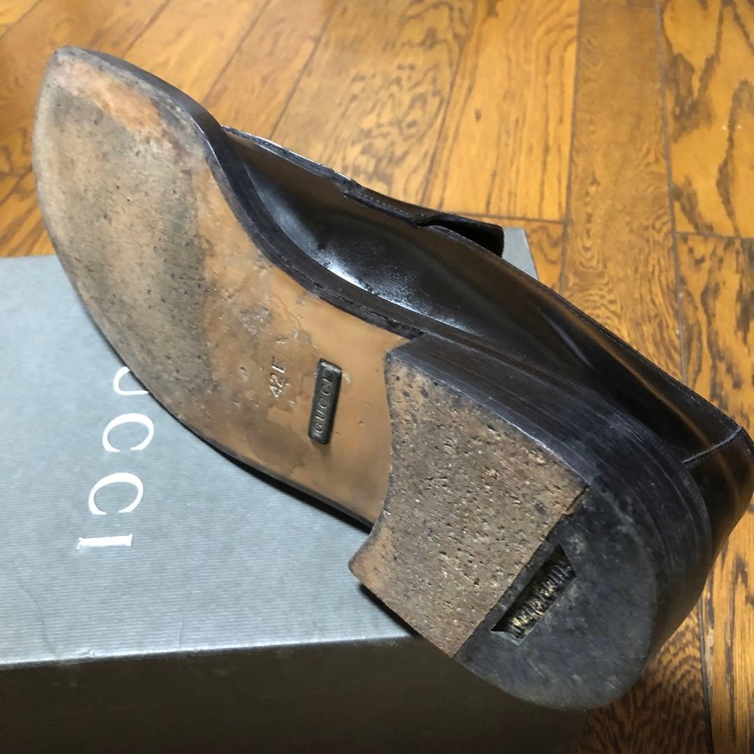 GUCCI Men's Dress Shoes Loafers Leather Black UK9.5/US10 112986c thumbnail 5