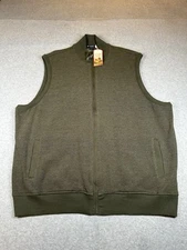 Cremieux Vest Mens 2XL Saratoga Estates Green Zip Front Golf NWT