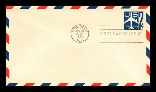 DR JIM STAMPS US COVER AIR MAIL 7C POSTAL STATIONERY FIRST DAY ISSUE