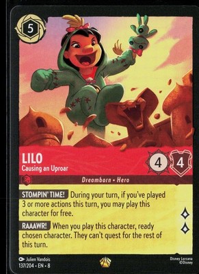 Lilo - Causing an Uproar 137/204 Legendary Reign of Jafar Lorcana NM