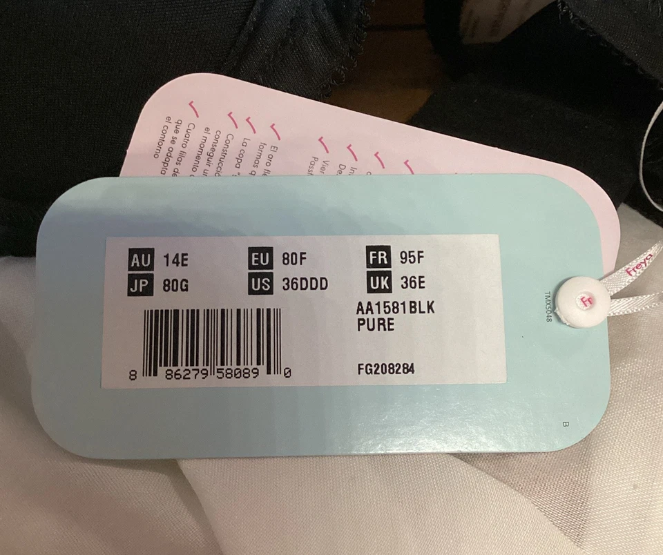 Freya Black Pure Nursing T-Shirt Bra NWT 36DDD (UK 36E) Flexi Wire Support - Image 3 of 4