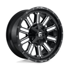 20X9 Fuel 1PC D620 HARDLINE 8X6.5 1MM GLOSS BLACK MILLED