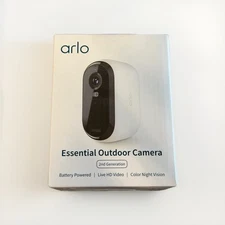 Arlo Essential Outdoor Camera 2nd Generation HD White VMC2050 Color Night Vision