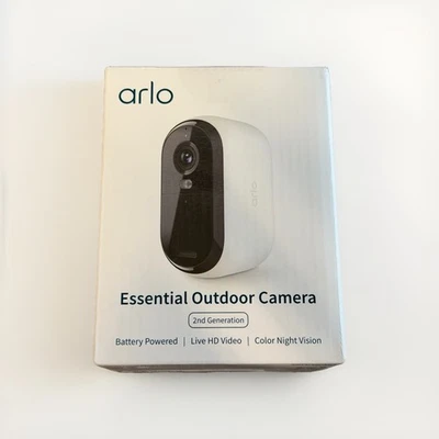 Arlo Essential Outdoor Camera 2nd Generation HD White VMC2050 Color Night Vision