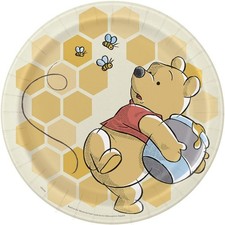 Disney Winnie the Pooh Dinner Plates &ndash; 9 Inch Round Paper Party Plates, Pack...
