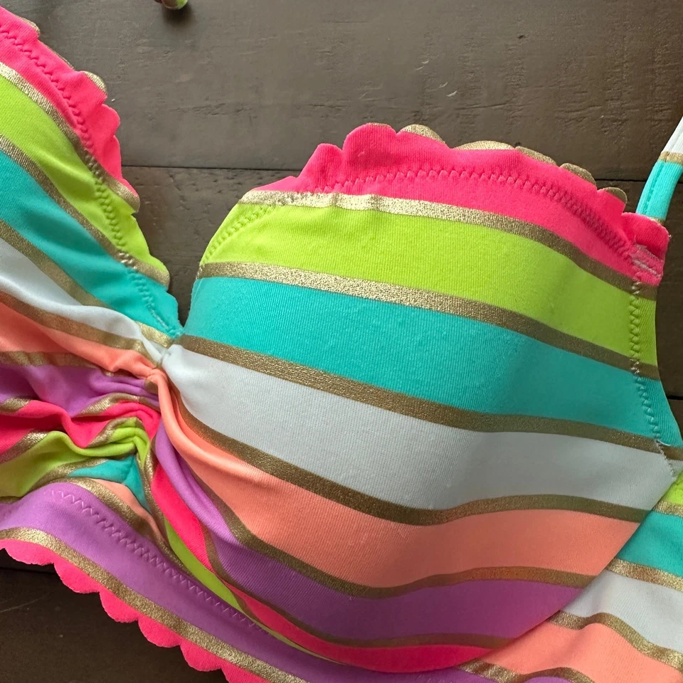 Victoria's Secret 2014 彩虹条纹比基尼上衣 - 34C — 第 2/4 张图片