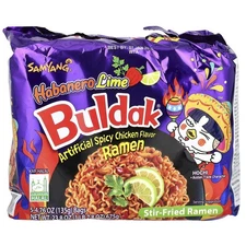 Buldak®, Stir-Fried Ramen, Spicy Chicken, Habanero Lime, 5 Packs, 4.76 oz (135