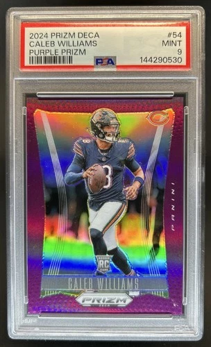 2024 Panini Prizm Deca Caleb Williams RC Purple Rookie #/99 Bears PSA 9