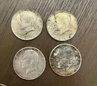 1964 Kennedy Half Dollar Silver Coins Circulated Philadelphia Denver Lot of 4