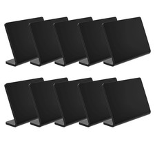 10 PCS Acrylic Mini Chalkboard Signs Black Tabletop Small Buffet Labels