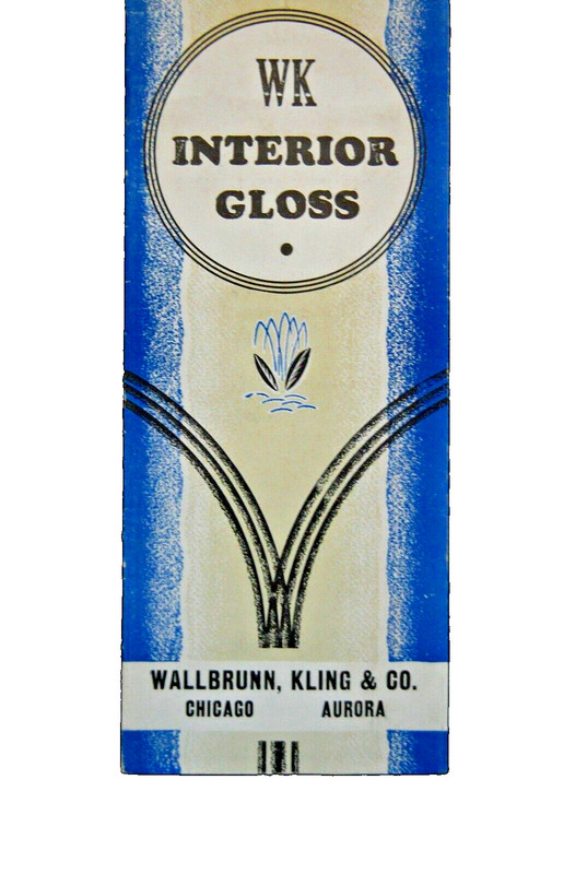 WK Interior Gloss Paint Wallbrunn Kling & Co Paint Samples Chicago Aurora VTG