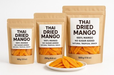 Premium Thai Dried Mango 100g   No Sugar Added   Natural Healthy Snack