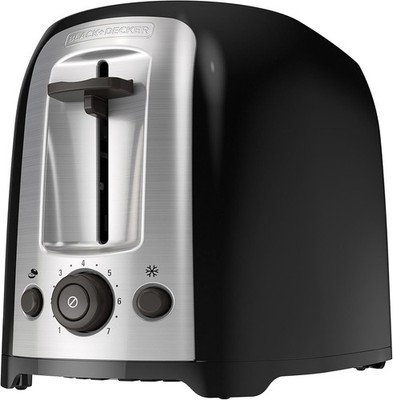 BLACK+DECKER 2-Slice Toaster, TR1278BD, Extra Wide Slots, 7 Shade Settings, 850