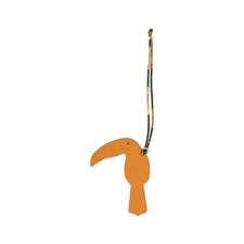 Hermes Tucan Bag Charm 1199608 Togo Leather Used Orange Cuirère with Box