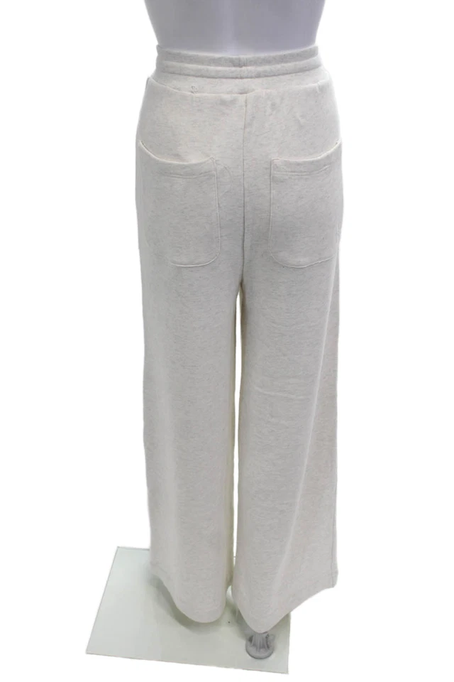 Calça de moletom feminina Ulla Johnson bege cordão tamanho M - Imagem 3 de 4