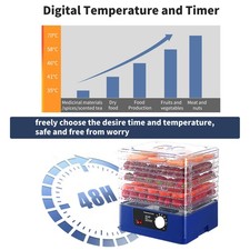 5 Trays Food Dehumidifier Automatic Power Off Food Dehumidifier One