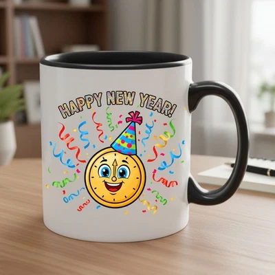 U&S CLOTHING Happy New Year Mug Printed Celebrations Birthday Party Gifts Ceramic Coffee Cup