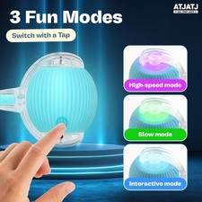 Interactive Cat Balls Toys for Indoor Cats, Automated Smart Ball Cat Toy with...