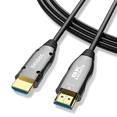 HDMI 2.1 Fiber Optic Cable - 50ft, 8K@60Hz, 4K@120Hz, 48Gbps, eARC Compatible...