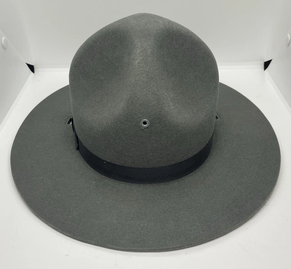 Stratton 4 Point Style Gray Grey Trooper Felt Hat Size 7 1/4 - Image 4 of 4