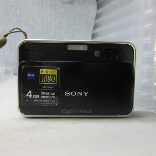Sony Cyber-shot DSC-T2 8.1MP Compact Digital Camera Black Tested With Battery