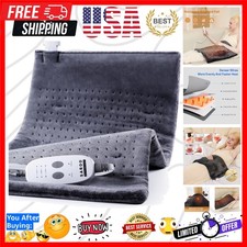 Massaging Weighted Heating Pad for Back Pain Relief,12" 24",Dark Grey Heati...