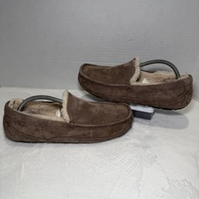 UGG Ascot Men's Suede Moccasin Slipper - Brown Size 9 - Good Condition