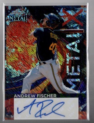 2026 Leaf Metal #MX-AF1 Andrew Fischer Metal X Shimmer Red #/1