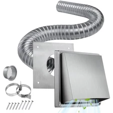 Pellet Stove Fresh Air Intake Kit, 2"x 60" Pellet Stove Pipe Outside Cold Air...