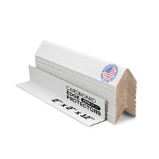 IDL Packaging 2” x x 12” Cardboard Edge Protector (Pack 2W" x 12L", White 