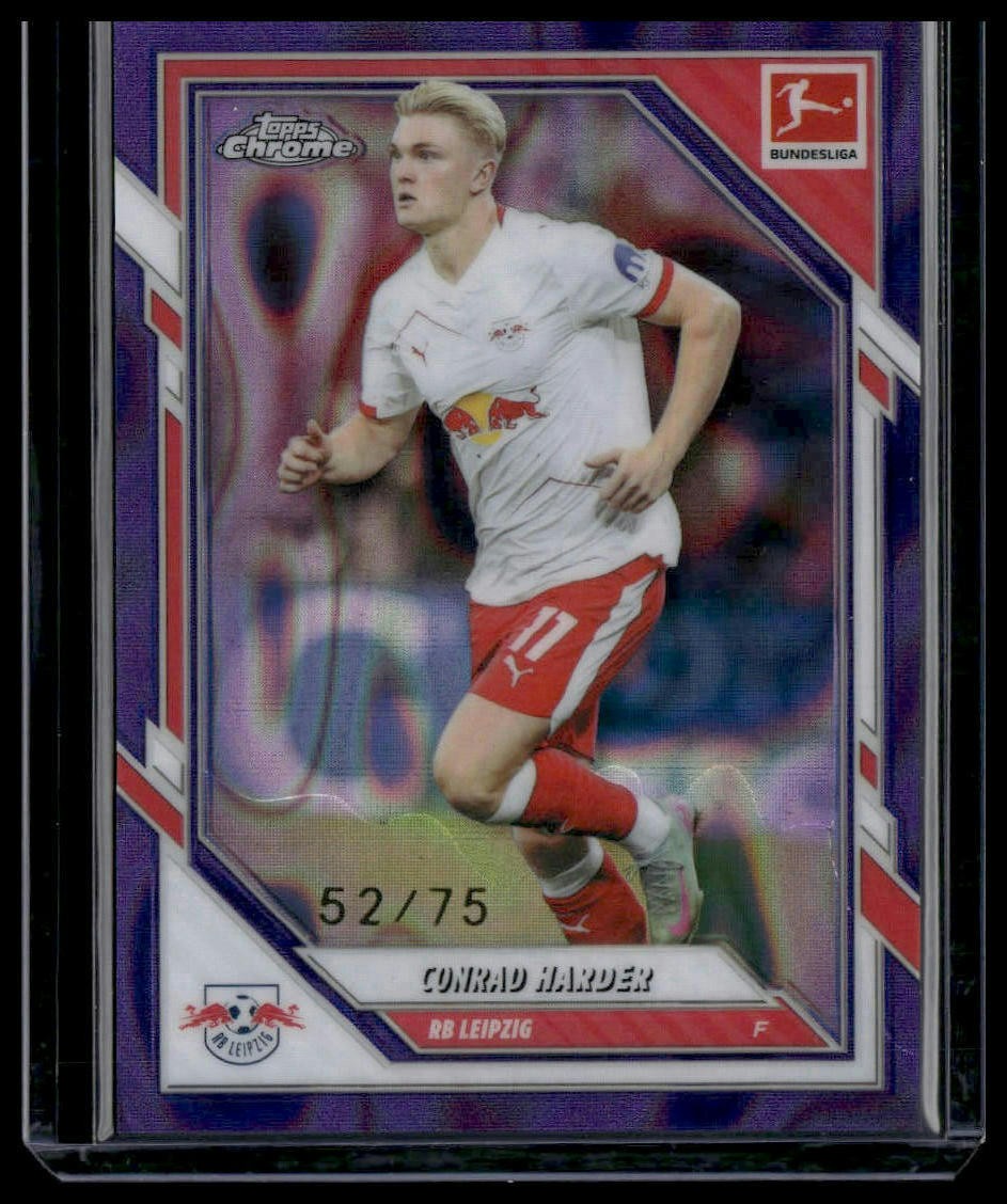 Conrad Harder 2025-26 Topps Chrome Bundesliga Purple Lava Refractor #/75