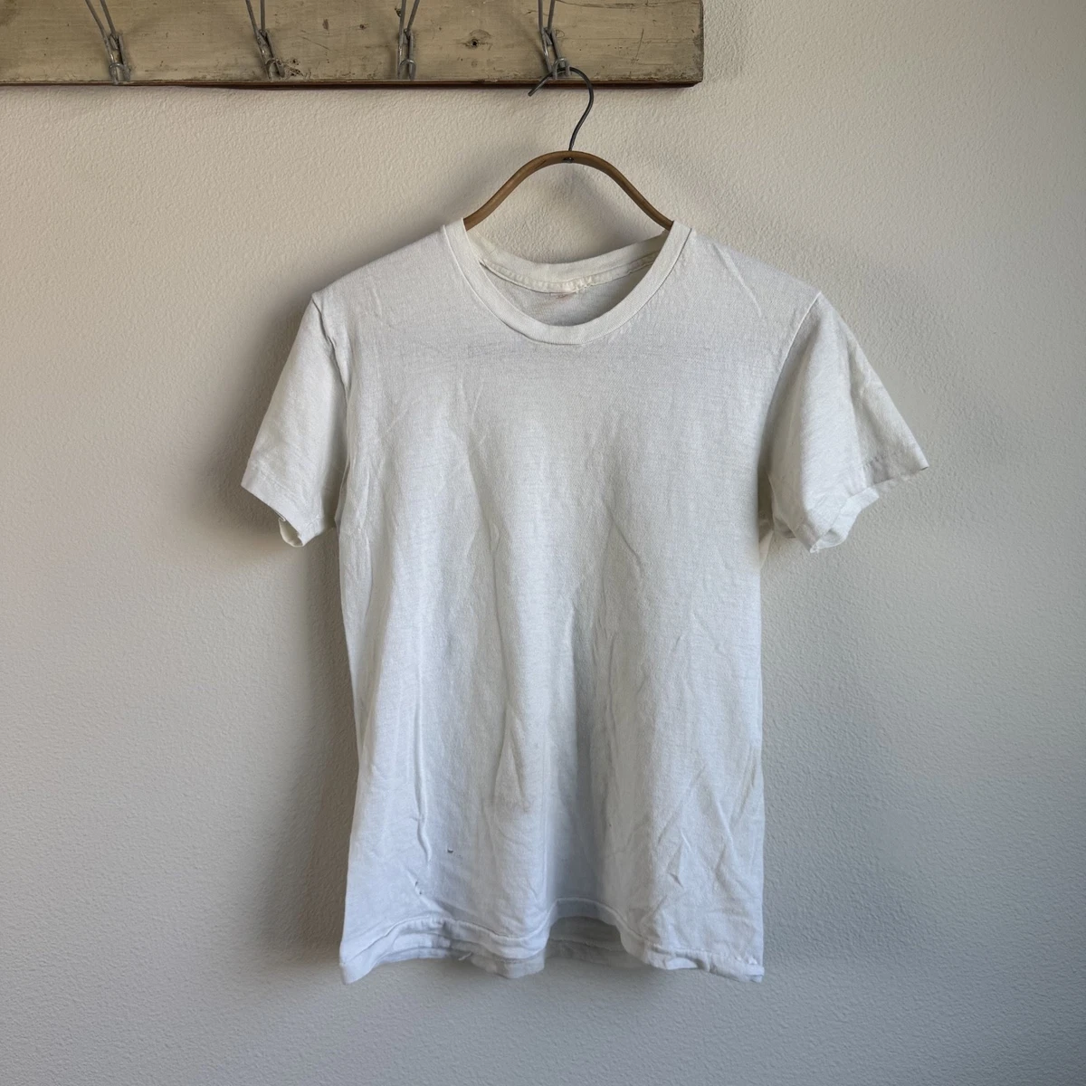 Hanes Basic Tees White Vintage T-Shirts for Men for sale | eBay