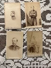 Civil War CDVs-1 President-3 Union & 1 Confederate-Grant, Shaw, McClellan, Beall