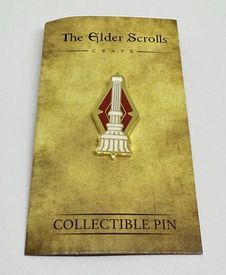 Elder Scrolls Loot Crate Wabbajack White-Gold Tower Emperor Lapel Pin (P115)