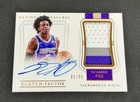 2017 De’aaron Fox National Treasures Clutch Factor Rookie Patch Auto Bronze /25