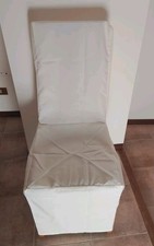 ✨ Set Coprisedie “Praga” 6 Pezzi + 1 Omaggio ✨Color Bianco Crema Schienale Lungo