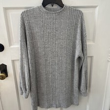 SHEIN Long Sleeve Gray Sweater Dress Small