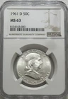 1961 D Franklin 50C NGC MS 63