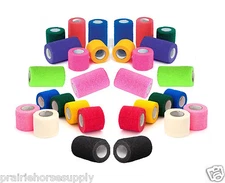 Vet Tape Wrap SELF Adhering Stick Grip Rolls Stretch Power 4" inch CASE BULK 