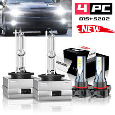 For Chevy Camaro 2010-2013 4pc Xenon Hid Headlight Led Fog Light Bulbs White