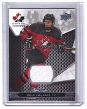 Cole Fonstad 2018-19 UD Team Canada Jr. Jersey Card #34