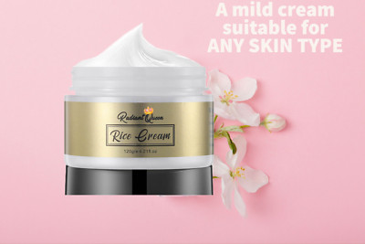 Radiant Queen Rice Cream, Hydrating Face & Under Eye Cream with Fermented Rice