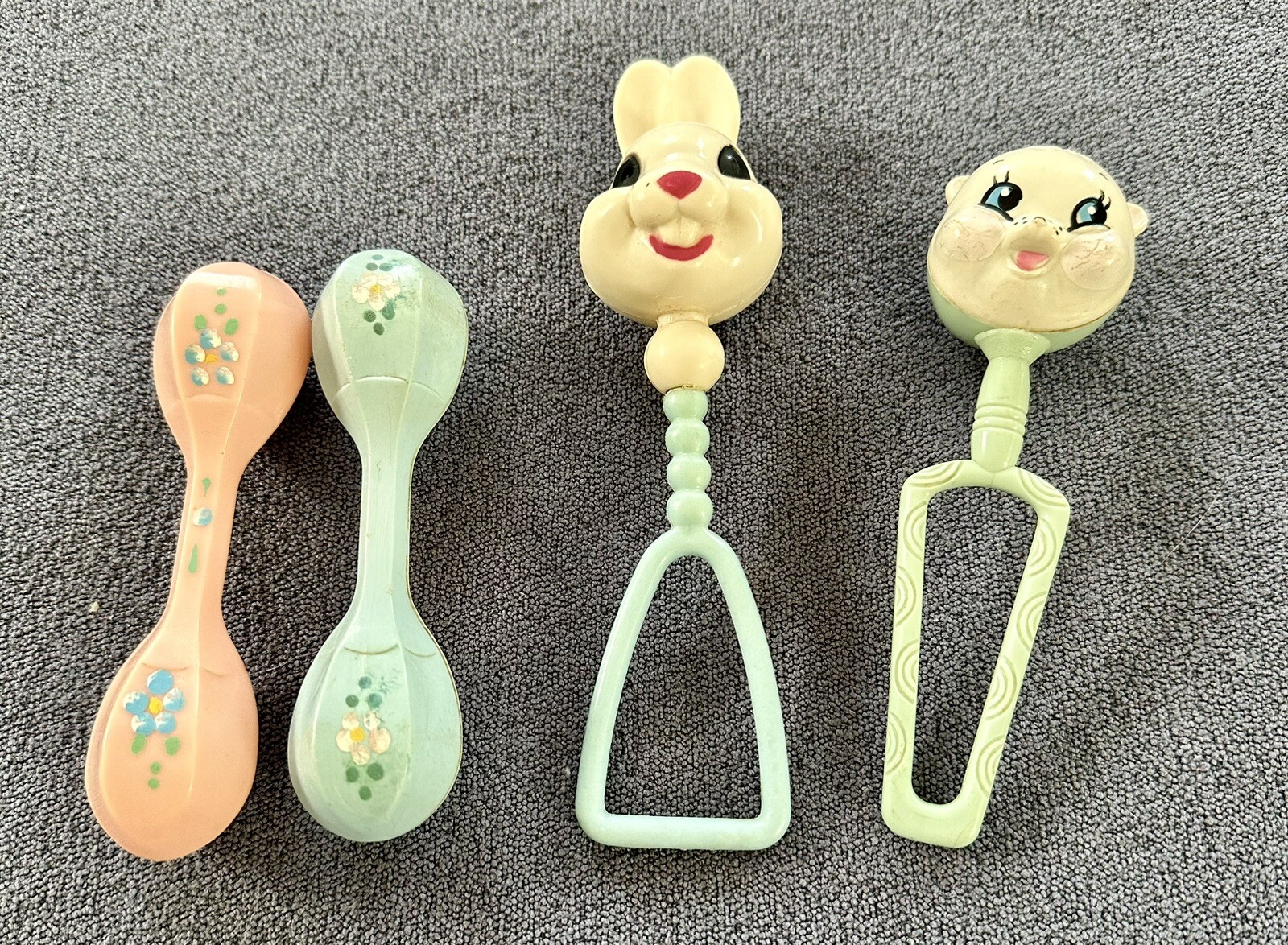 4 Vintage Rare Mid Century Modern Baby Rattles eBay