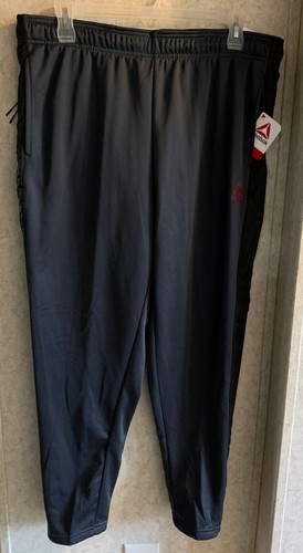 Reebok Men's Pants Training Fleece Lined New Slim Fit Size 2XL Inseam 30 Pull On - Picture 1 of 4