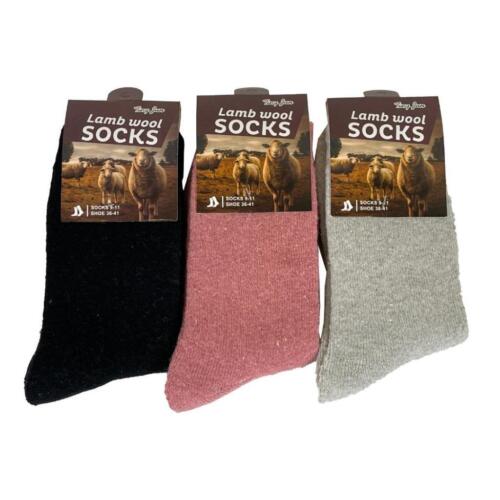 Warm Winter Socks Soft Thermal Sock Lamb Wool Merino Heated Sox for Women s7-10 - Picture 1 of 8